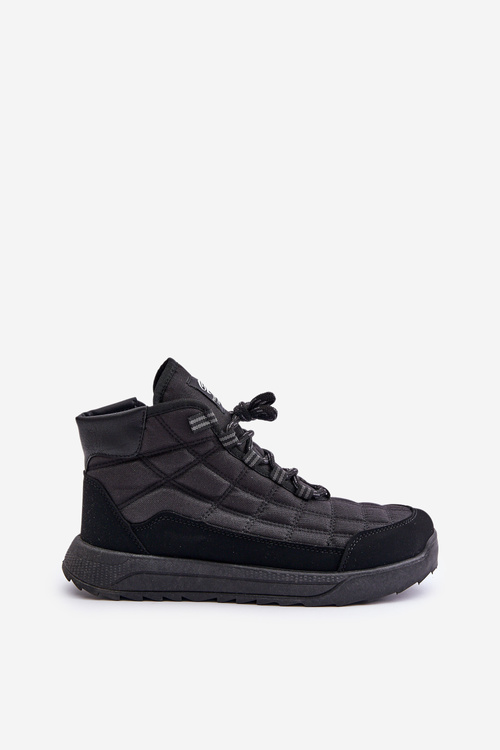 Zateplené Pánske Zimné Topánky Šnurovacie Progress PROGJ-24-153 Čierne