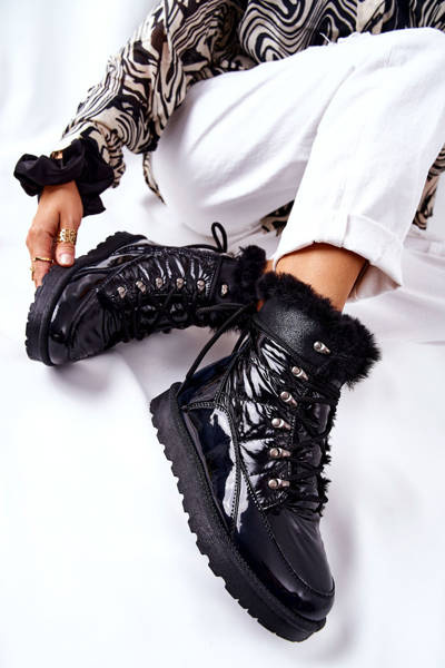 Vysoké Sněhule Podšité Kožešinour Cerne Sneezy