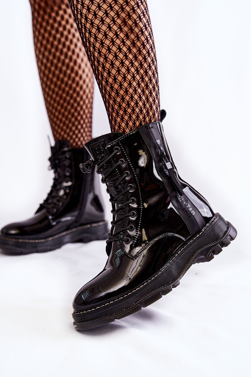 Maľované topánky Big Star KK274489 čierna