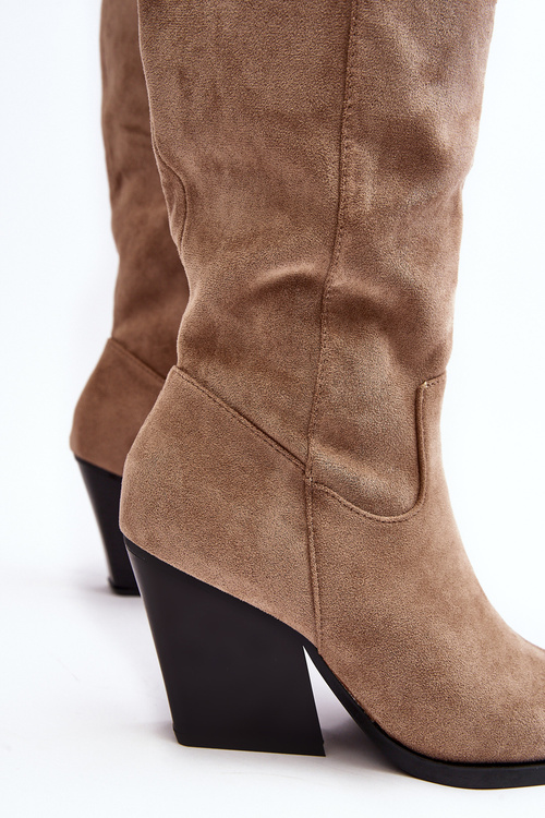 Módne semišové topánky béžová delia