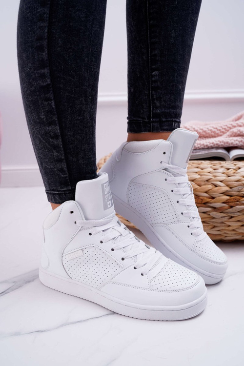 Dámske tenisky s veľkou hviezdou High White EE274210