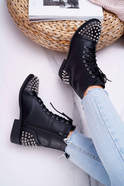 Dámské černé kotníkové boty Lu Boo Tension