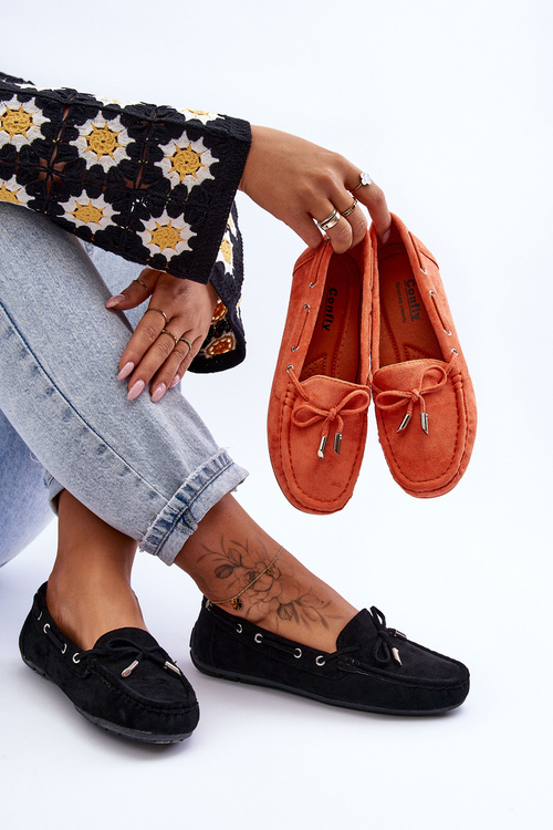 Ženské semišové mokasíny čierne