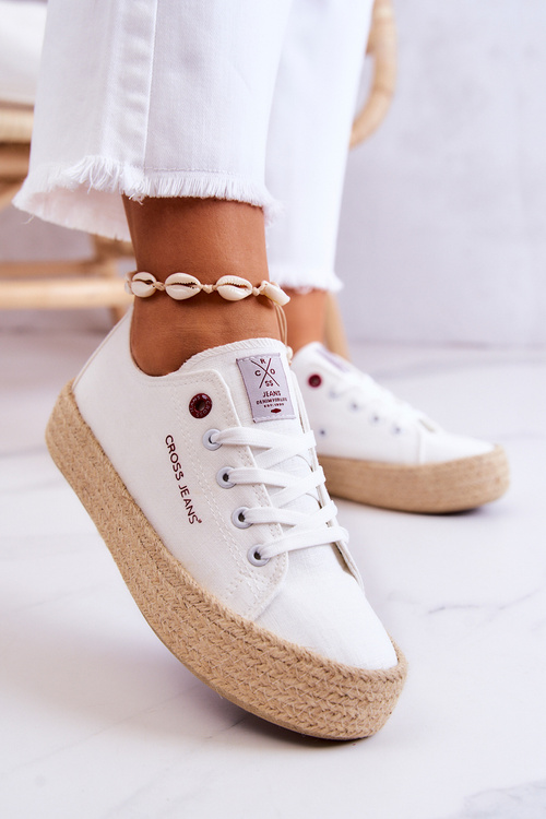 Sportovní boty Espadrilky Cross Jeans JJ2R4005C Bílý