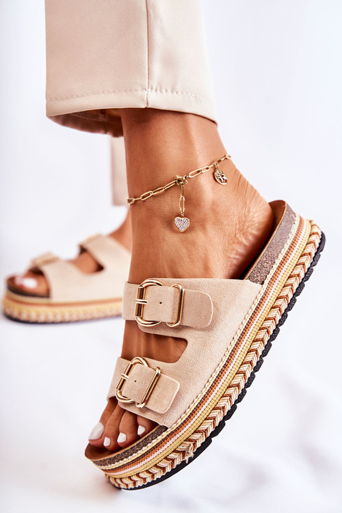 Dámské pantofle Na Platformě béžový Melissa