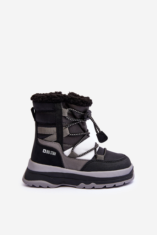 Dětské sněhule s izolační vložkou na zip černé Big Star MM374193