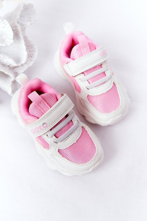Detské športové topánky Biele a ružový cukor