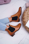 Dámske kožené topánky Maciejka Camel 04359