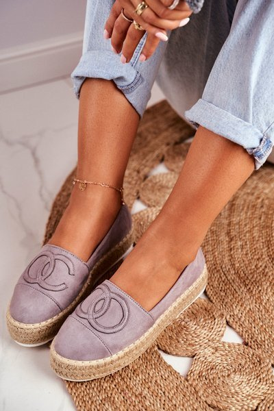 Dámské Espadrilky Šedé Febi