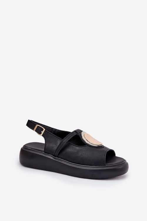 Kožené Elegantné Dámske Sandále S.Barski GR51-603 Čierne