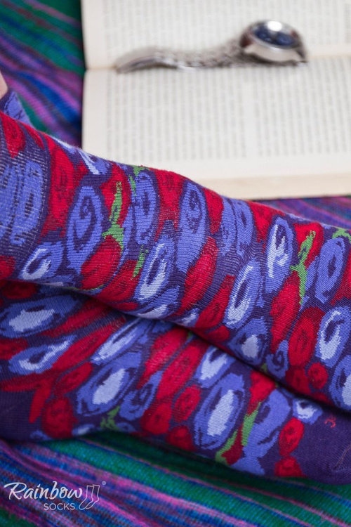 Dúhové ponožky ponožky ovocie v nádobe jahodových čučoriedok 2 páry