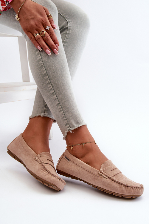 Dámské Mokasíny Z Eko Semiše Beige Rerceria