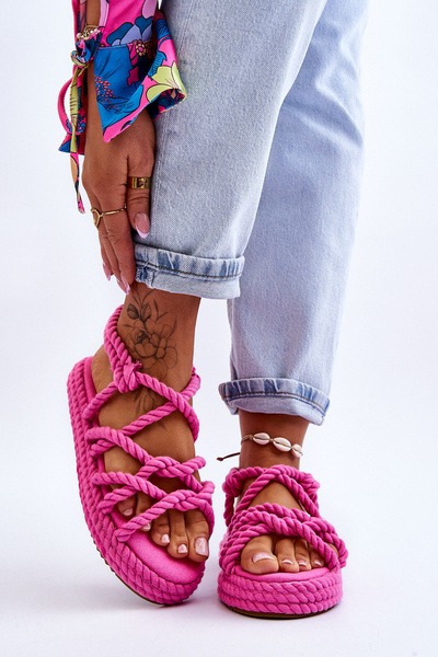 Dámske módne pletené sandále Fuchsja Tiffanie