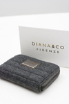 Mały Ciemnoszary Damski Portfel DIANA&CO