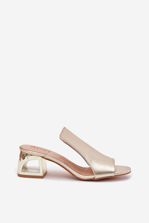 Dámske Sandále Na Opätku Zlaté Tessira