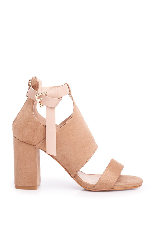 Sandály Na Podpatku Vinceza 20-17054 Béžové