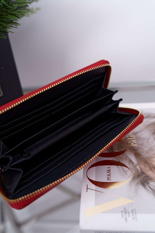 Dámske portfólio Veľký červený zlatý dekoratívny posúvač