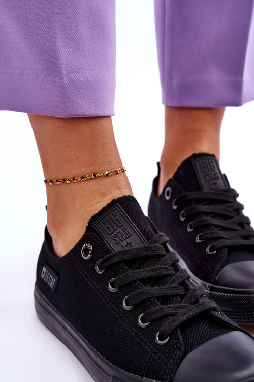 Dámské nízké Materiál tenisky Big Star KK274009 Černá