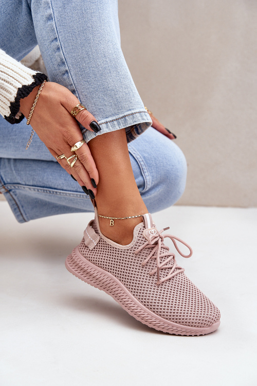 Síťované Slip-on Sportovní Boty Pro Ženy Růžové Harice
