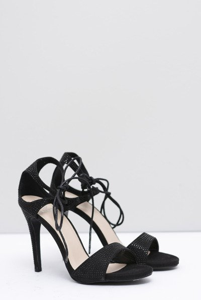 Dámské Sandály Na Podpatku černé Belona