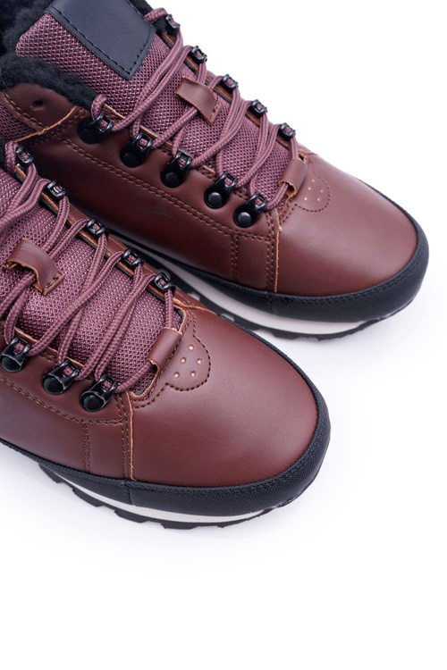 Pánske trekkingové vysoké topánky Outdoor hnedé noriginály