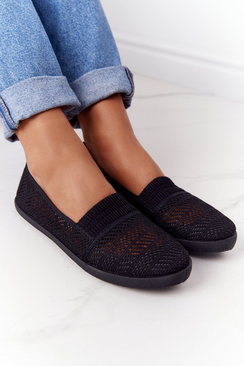Prolamovane Kožené Tenisky Slip-On Černé Chillout