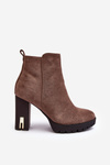 Suede Classic Brown High podpätky Amy