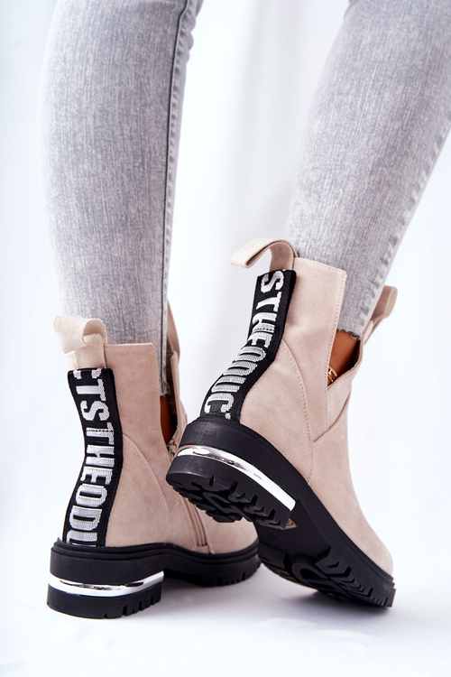 Izolované topánky Chelly so zipsom béžou My Way