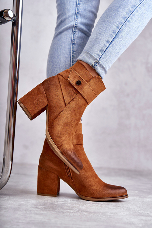 Dámske semišové topánky LA.FI 260041C-SU CAMEL