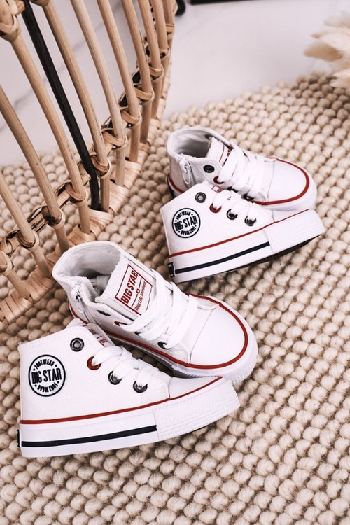 Dětské Tenisky Vysoké Se Zipem BIG STAR HH374083 Bílé