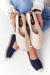 Espadrilles na pletenej podrážke veľkej hviezdy hh274501 béžová
