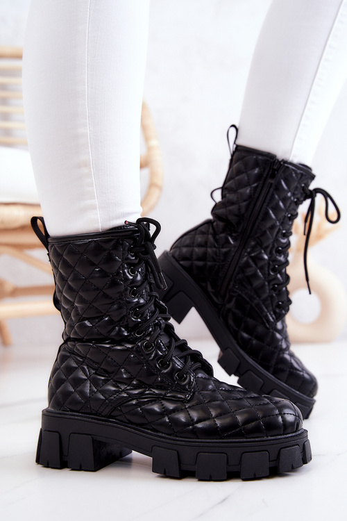 Čierne maureen prešívané topánky