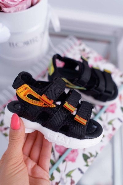 Dětské Sandály na Suchý Zip Černé Kimmi