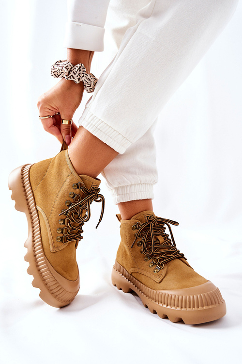 Kožené Turistické Boty Big Star II274366 Camel