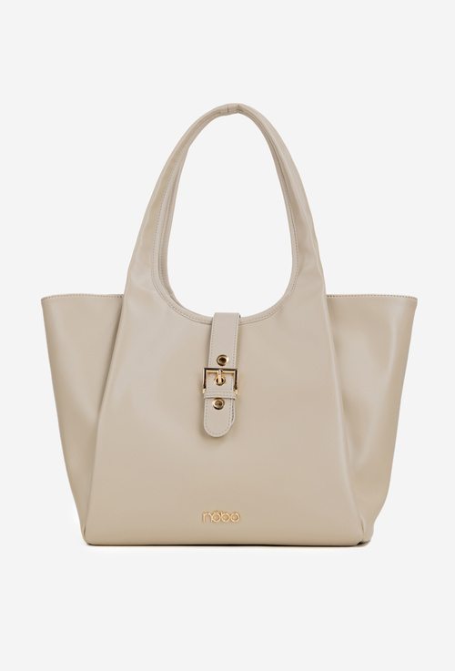 Nakupovacia taška s klipom NOBO BAG6010-015 Svetlosnežová