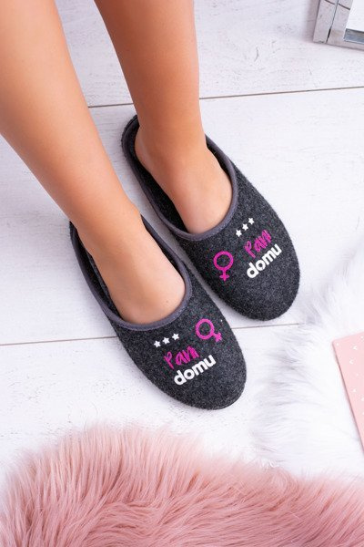 Dreex Dámské papuče filc Paní Domu Černé Clara