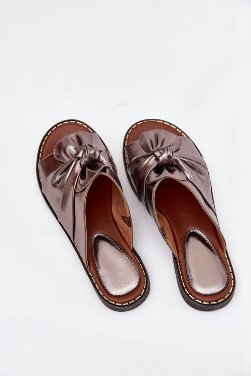 Dámské Pantofle Na Ploché Podešvi Grafitové Nelvira