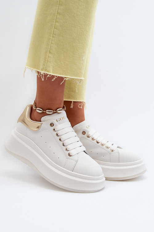 Dámske Kožené Tenisky GOE NN2N4031 Biele