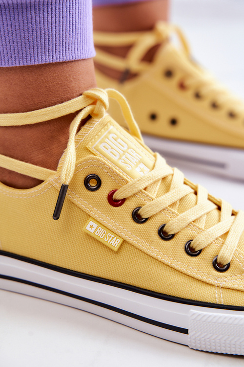 Nízke dámske tenisky veľká hviezda JJ274A002 žltá