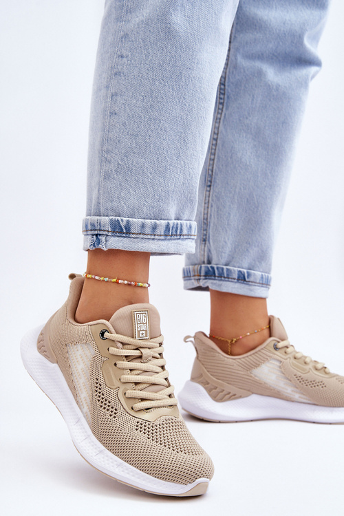 Dámska ľahká športová topánka Pamäťový penový systém Big Star LL274294 BEIGE