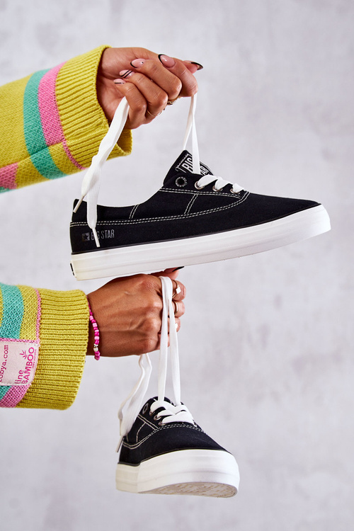 Dámske materiálne tenisky Big Star KK274019 Čierna