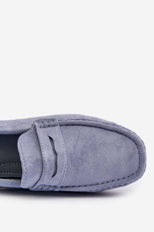 Mužské semišové mokasíny tmavě modré Wesley