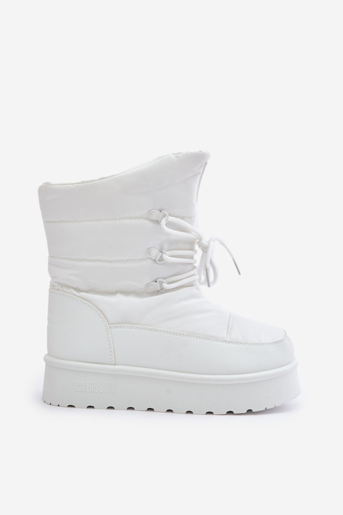 Snehule na platforme so zipsom Big Star OO274886 Biele