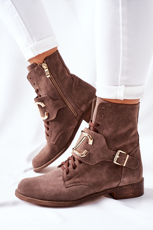 Dámské Kotníkové Boty Semisove Hnede Nicole 2676