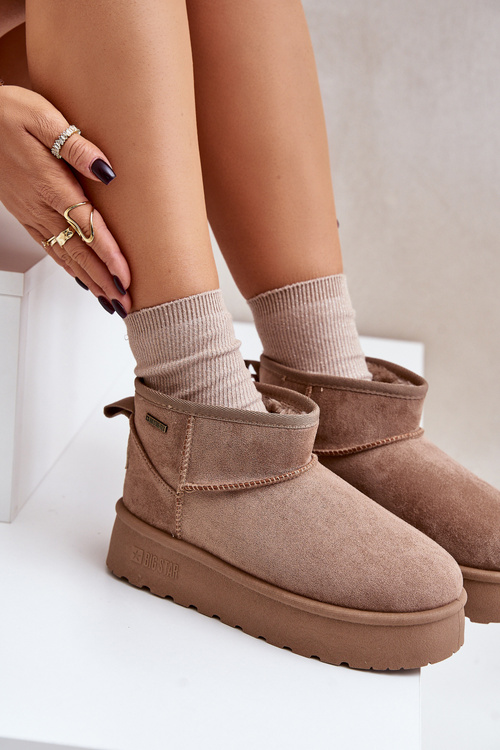 Nízke sněhule na platformě Big Star OO274A100 béžové