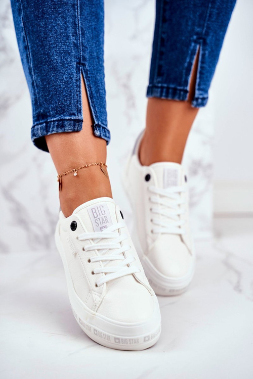 Dámske kožené tenisky prihlásené do jedinej veľkej hviezdy GG274194 biela