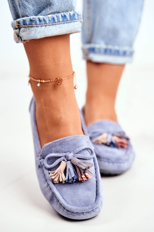 Dámske Moccasins Suede 20pb35-2003 Blue Donna Mia