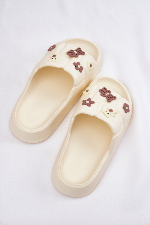 Pěnové Šľapky S Klipsami Ecru Redienna