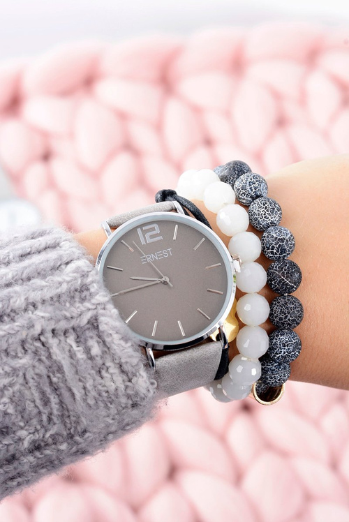 Dámské Hodinky Ernest Claire Dark Grey