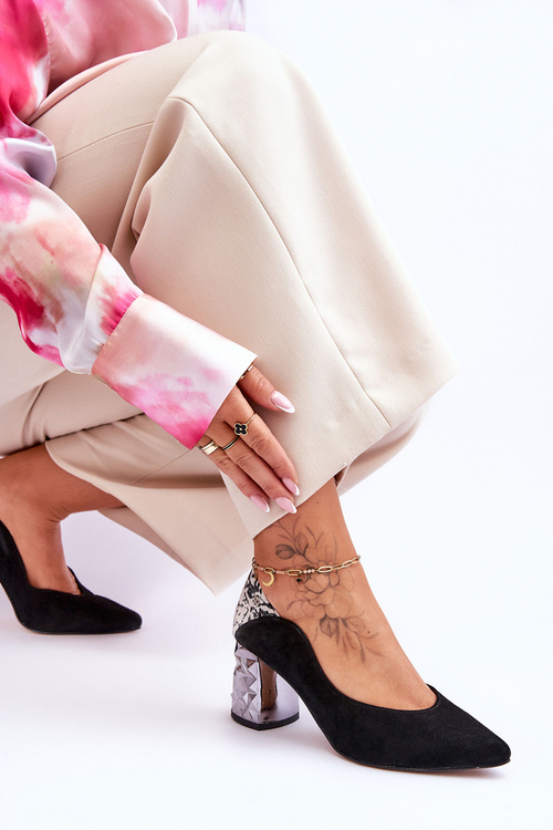 Sužné čerpadlá s dekoratívnou pätou Maciejka 05042-43 Čierna